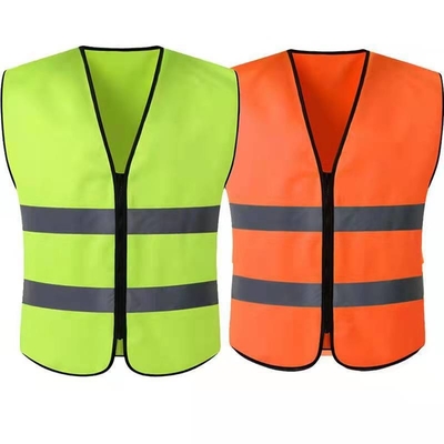 Vestes reflexivas de alta qualidade feitas sob encomenda da veste reflexiva vermelha alta do preto da veste da segurança do poliéster da visibilidade SJV002