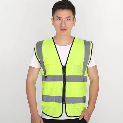 Roupa feita sob encomenda da segurança de Logo Safety Vest Work Reflective do revestimento por atacado da veste da segurança SJV01
