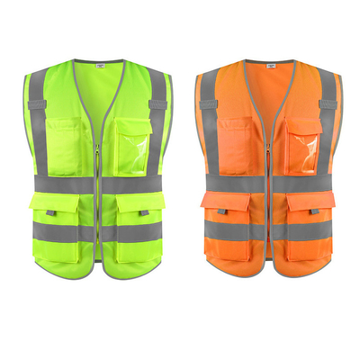 Visibilidade alta do uso adulto por atacado do tráfego do trabalho SJV02 que corre vestes reflexivas da segurança